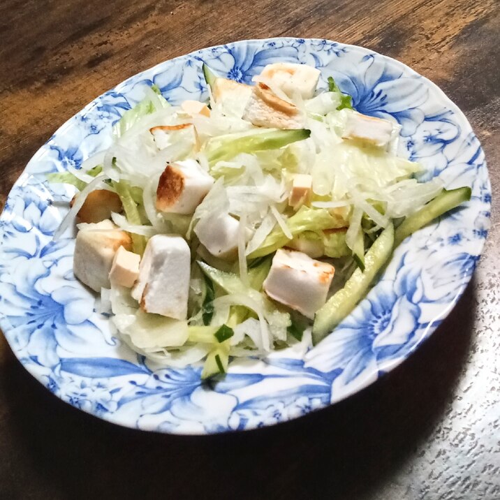 市販のサラダDeはんぺんサラダ